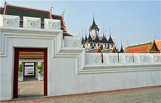 金属,城堡,寺院,曼谷,泰国