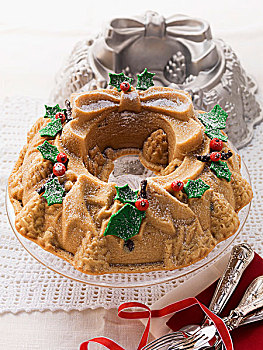 圣诞花环,蛋糕,烘培器皿,背景