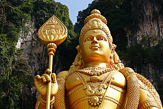 雕塑,神,印度,节日,大宝森节,洞穴,石灰石,庙宇,吉隆坡,马来西亚,东南亚,亚洲
