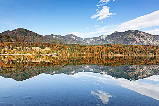 风景,瓦尔幸湖,上巴伐利亚,巴伐利亚,德国