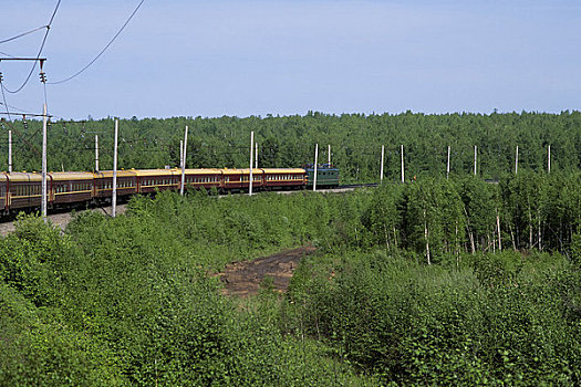 俄罗斯,西伯利亚,靠近,特别,列车