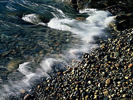 美国,缅因,波浪,石头,背景,大幅,尺寸