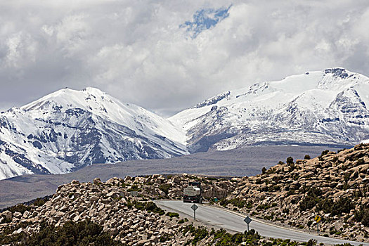 道路,玻利维亚,湖,阿里卡和帕里纳克卡大区,智利,南美
