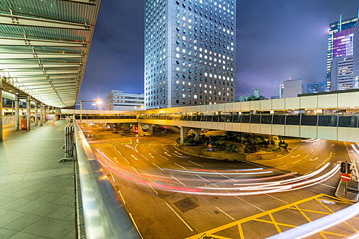 忙碌,交通,香港,夜晚