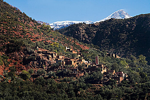 乡村,阿特拉斯山脉,摩洛哥
