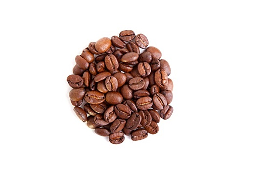 咖啡豆,圆形,形状,隔绝,白色背景,背景