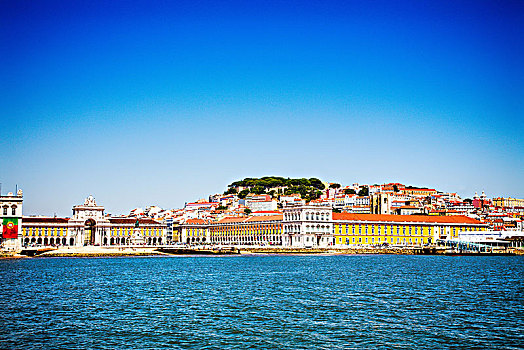商业,风景,船,里斯本,葡萄牙