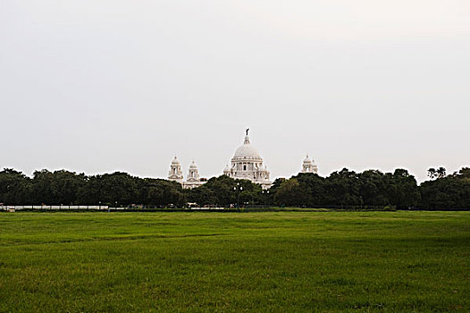 公园,纪念,背景,维多利亚,加尔各答,西孟加拉,印度