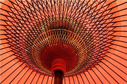 传统,日本,红色,伞