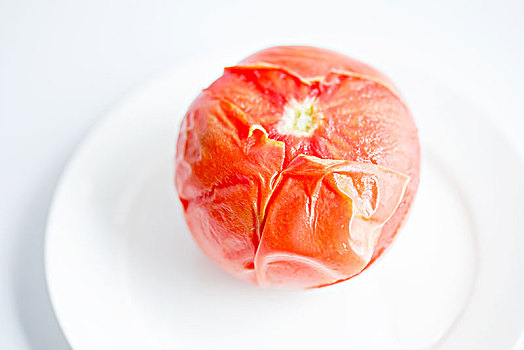 西红柿,一个,白色背景,皮