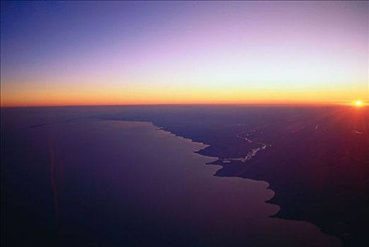 日落,空气