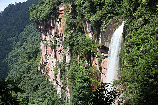 重庆江津,四面山土地岩瀑布