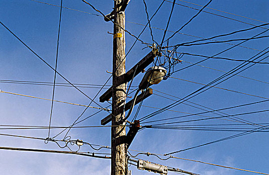 电,街道,线缆