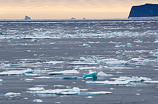 破损,海冰,声音,东海岸,格陵兰