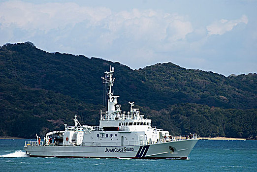 日本,海岸警卫队,船,航行,港口