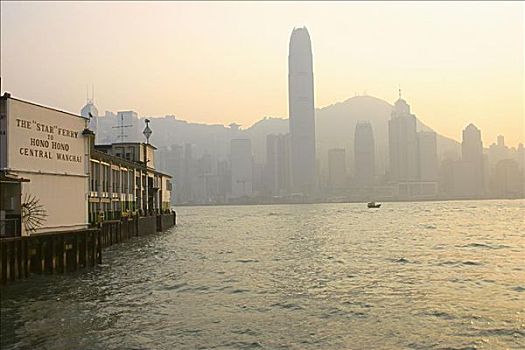 摩天大楼,水岸,湾仔,香港岛,香港