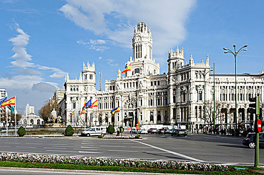 邮局,马德里,西班牙,欧洲