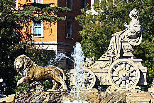 西贝列斯广场,喷泉,马德里,西班牙