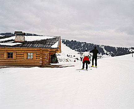 滑雪,雪屋