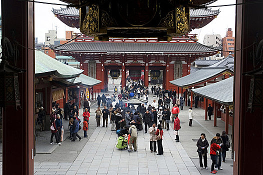 日本,东京,浅草,浅草寺,佛教寺庙,大门