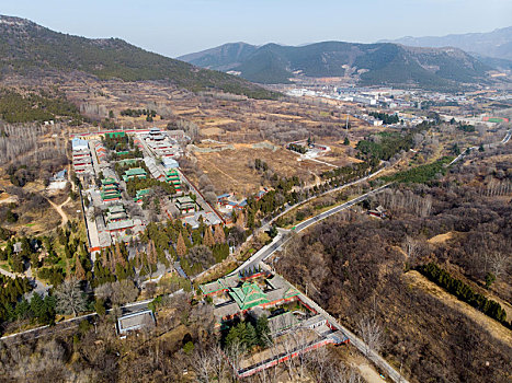 航拍河南郑州登封嵩山少林寺