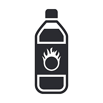 危险,液体,瓶子,一个,矢量,象征
