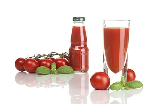 番茄汁,西红柿,罗勒