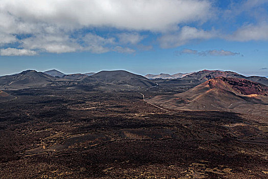 风景,火山口,火山,火山地貌,蒂玛法雅国家公园,兰索罗特岛,加纳利群岛,西班牙,欧洲