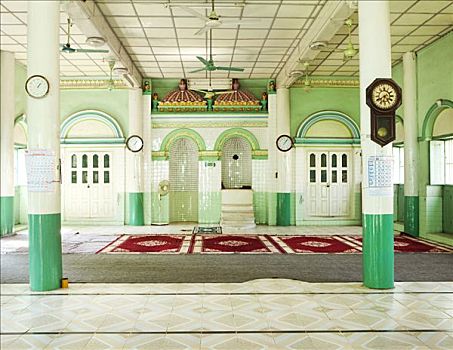 室内,清真寺,缅甸