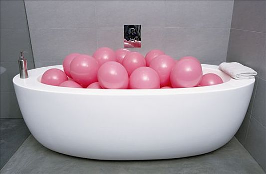 浴室,粉色,气球