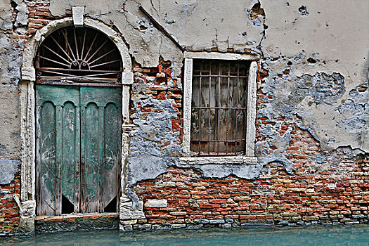绿色,入口,威尼斯,意大利