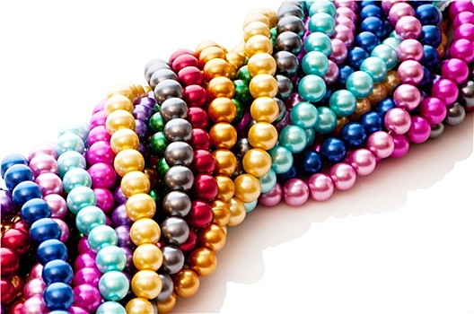 抽象,彩色,珍珠,项链