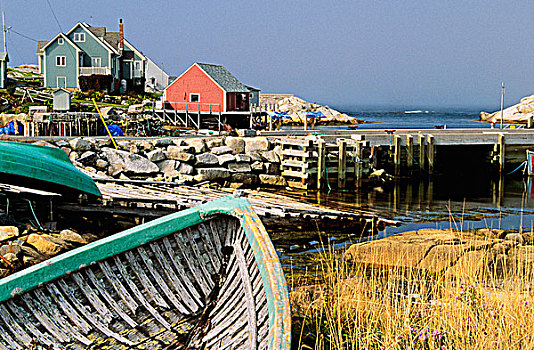 渔村,佩姬湾,新斯科舍省,加拿大