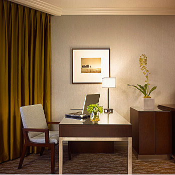 书桌,客房,洲际酒店,多伦多,安大略省,加拿大