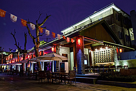 杭州大兜路文化街区夜景