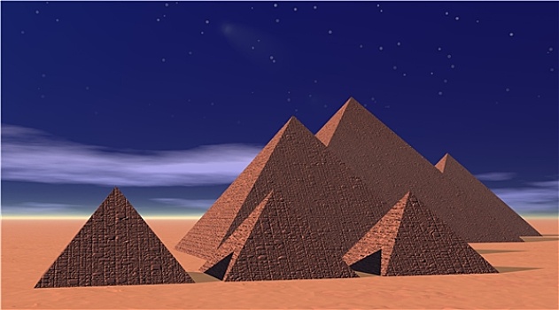 金字塔,夜晚