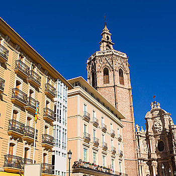 瓦伦西亚,大教堂,广场,西班牙