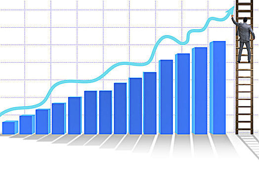 商务人士,攀登,增长,统计