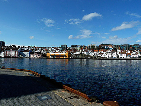 城镇,海岸线,挪威