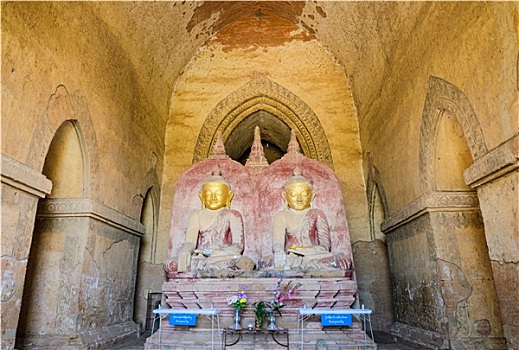 古老,佛像,庙宇,缅甸