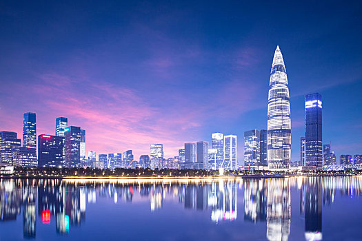 深圳市南山区后海片区夜景