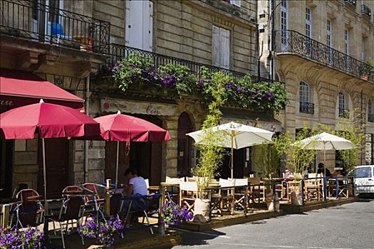 街边咖啡厅,路边,波尔多,法国