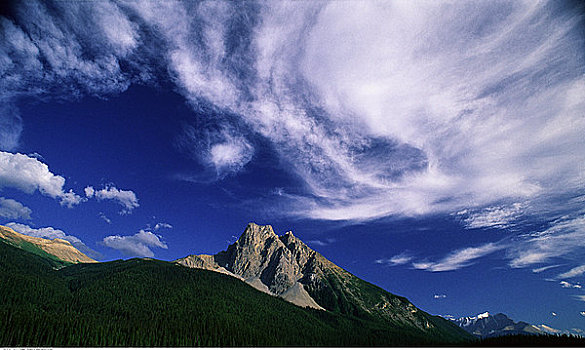 风景,天空,翡翠湖,幽鹤国家公园,不列颠哥伦比亚省,加拿大