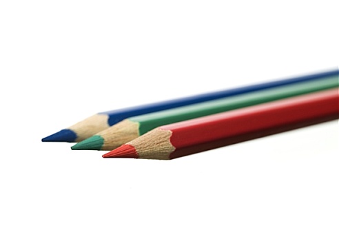 红色,绿色,蓝色,铅笔