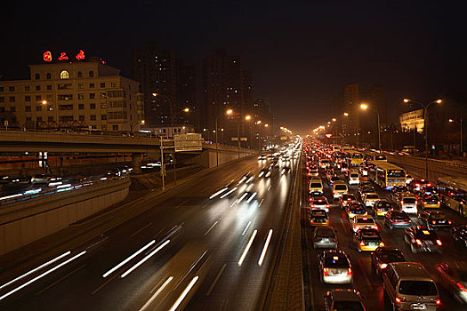北京西直门夜景
