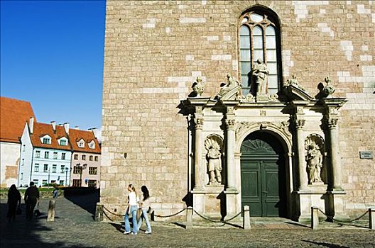 入口,教堂,13世纪,中世纪,路德教会