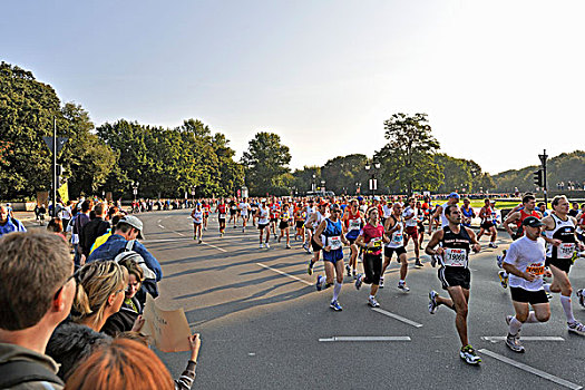 跑步者,柏林,马拉松,2009年,格罗塞尔,德国,欧洲