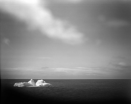 南极,欺骗岛,模糊,黑白,冰山,漂浮,靠近,南设得兰群岛