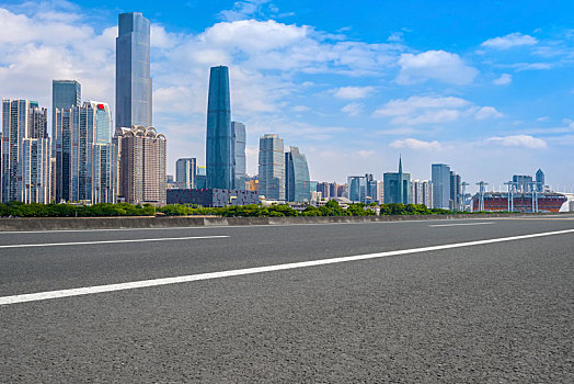 城市道路和建筑景观