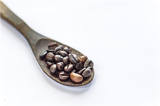 咖啡豆,隔绝,白色背景